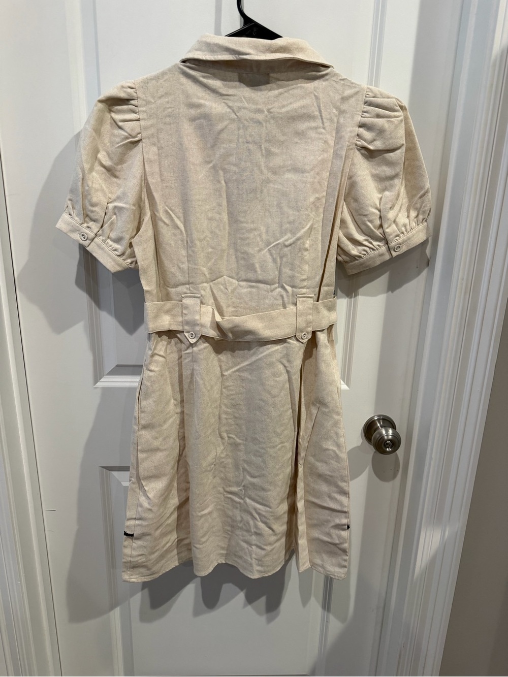 NWT GiGiO Linen Blend Mini Belted Shirt Dress Size Medium - Picture 11 of 16